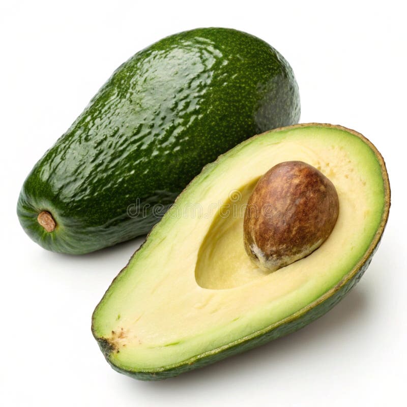 Ripe Avocado Halved stock illustrationer