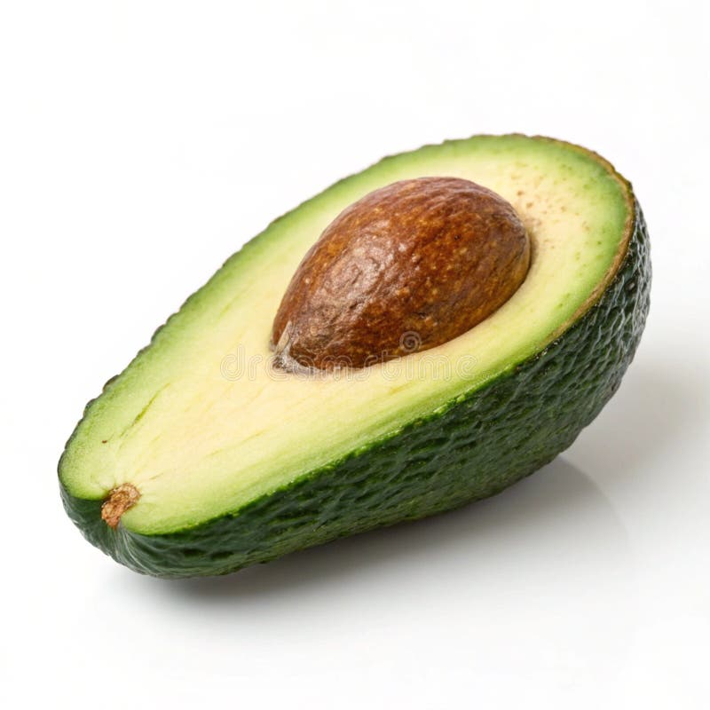Ripe Avocado isolerat på vit bakgrund stock illustrationer