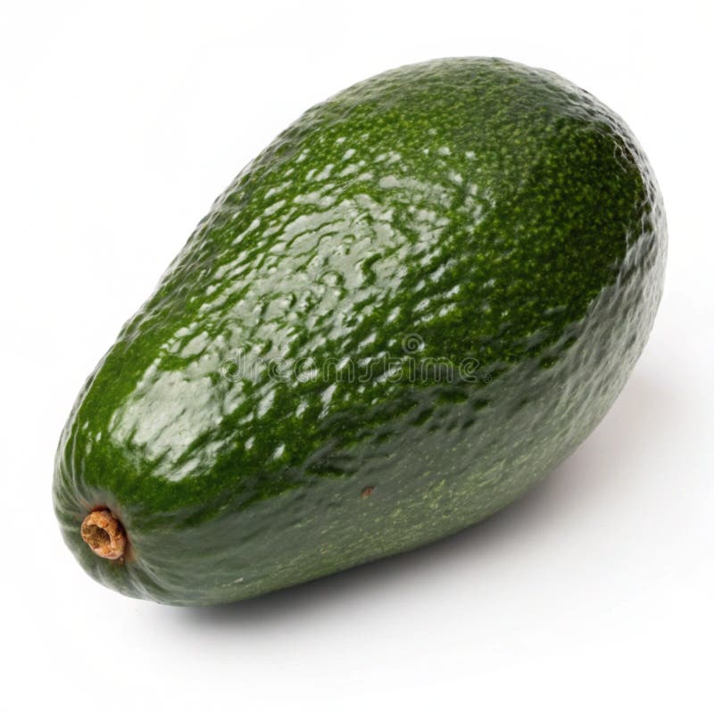 Ripe Avocado isolerat på vit bakgrund vektor illustrationer