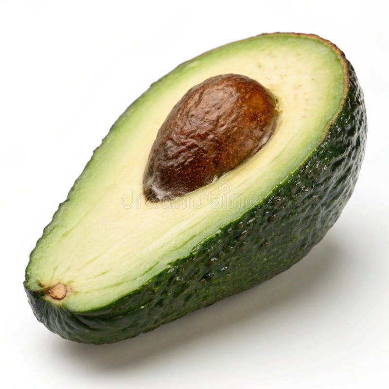 Ripe avocado isolerat på vit bakgrund royaltyfri illustrationer