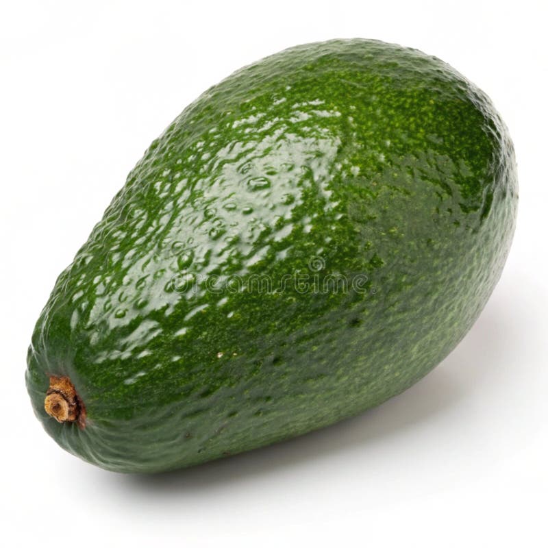 Ripe avocado isolerat på vit bakgrund stock illustrationer