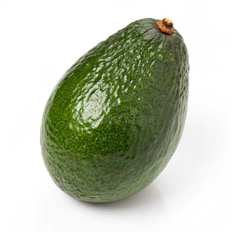Ripe avocado isolerat på vit bakgrund vektor illustrationer