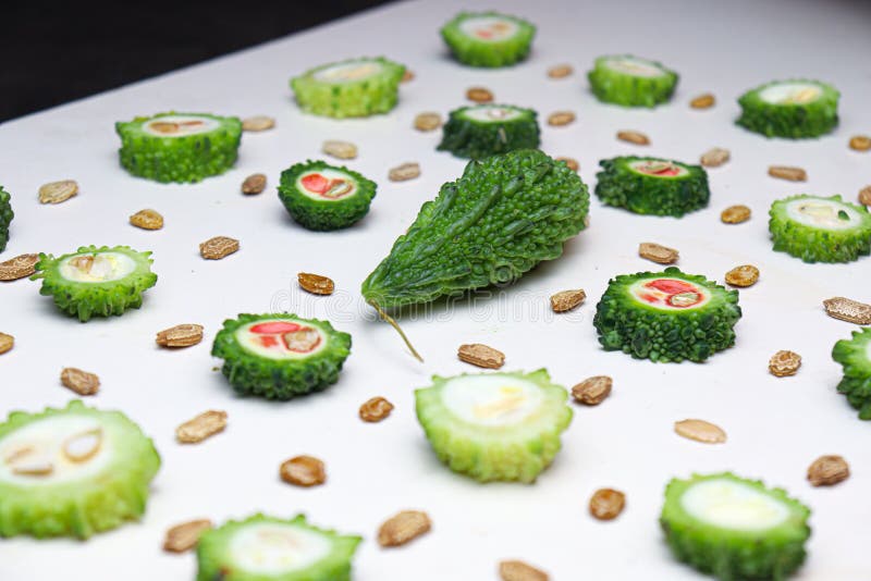 Ripe Bitter Melon with Seeds Stock Photo Image of karela, nourishment