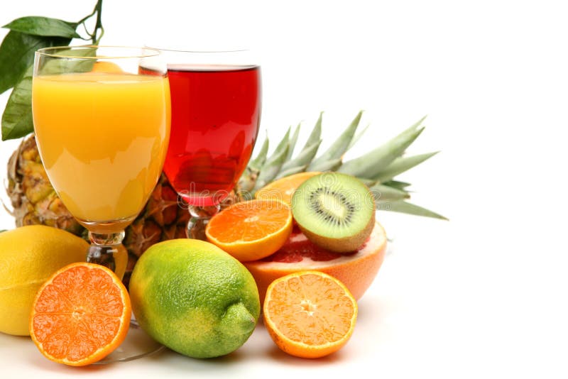 Ripe fruit and juice