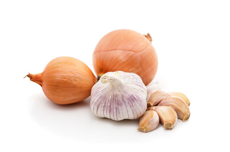 Ripe garlic with onions stock photo. Image of onions 276143950