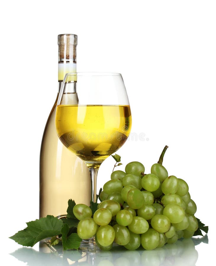Ripe Grapes, Wine Glass and Bottle of Wine Stock Photo Image of plant