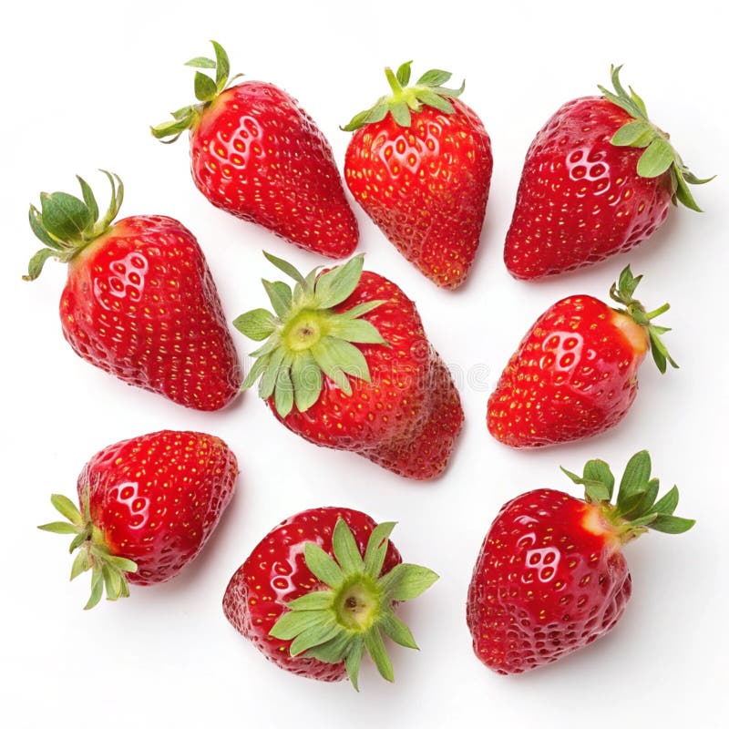 Ripe jordgubbar isolerade stock illustrationer