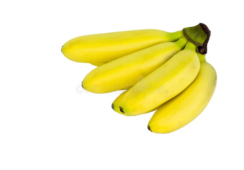 Mini Bananas On Pedestal Dish Stock Photo - Image of white, bananas ...