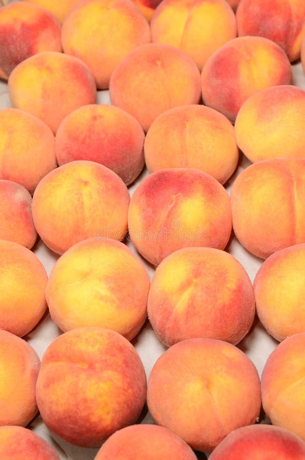 Ripe peach in the market stock image. Image of nectarine 33924335
