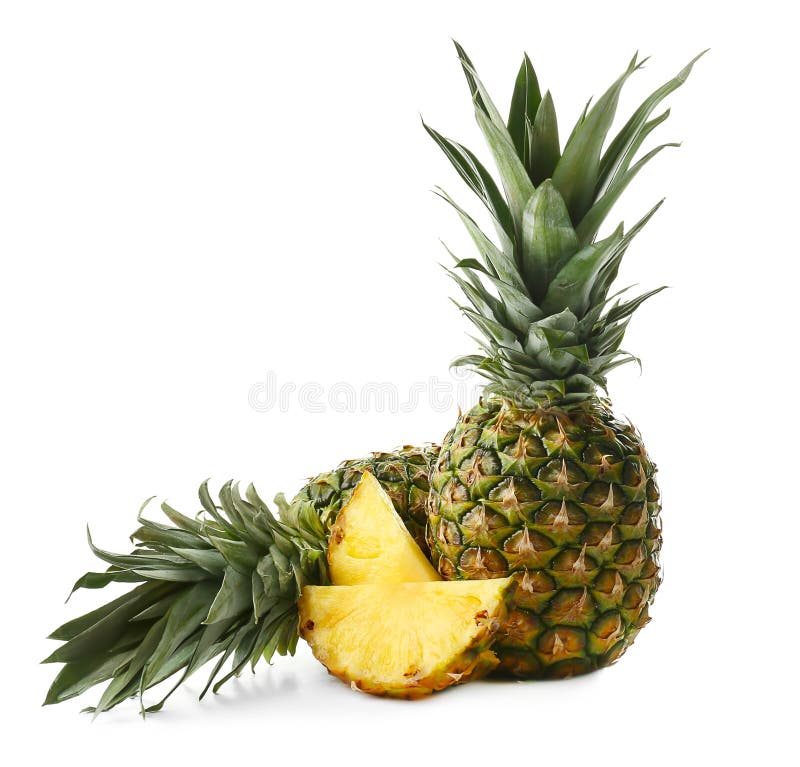 Ripe Pineapples, Isolated on White Stock Image Image of healthy, ripe