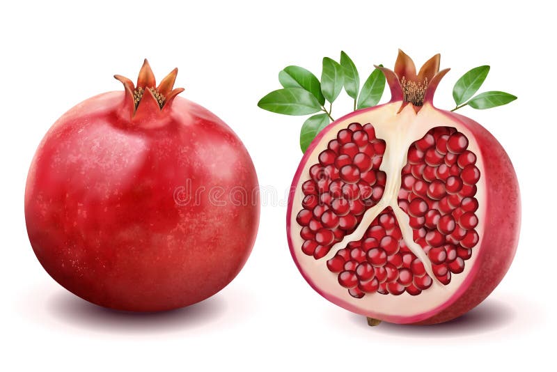 Ripe pomegranates element