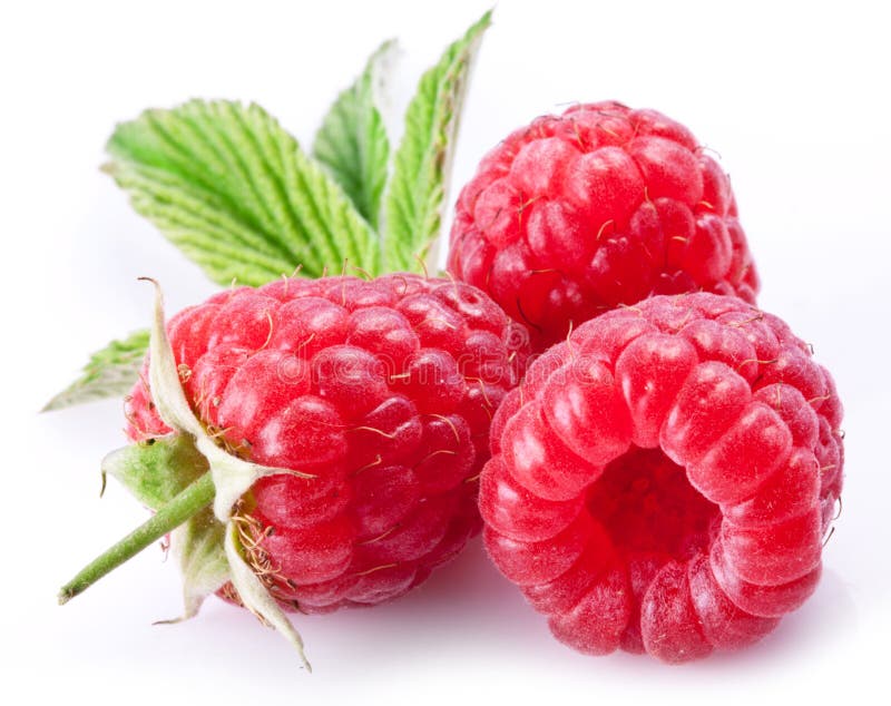 Ripe raspberries.