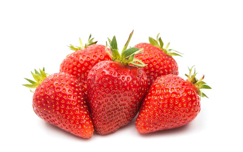 Ripe strawberries natural food isolated