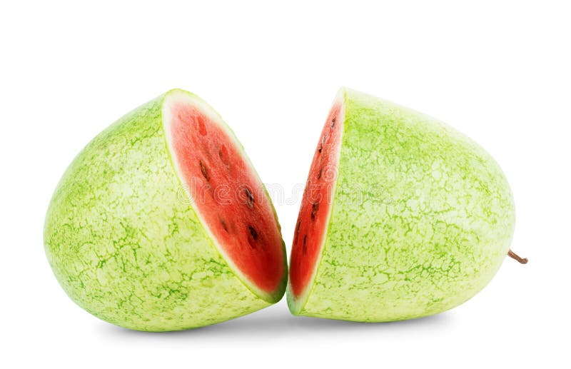Ripe striped watermelon isolated on white royalty free stock images Ripe striped watermelon isolated on white royalty free stock images