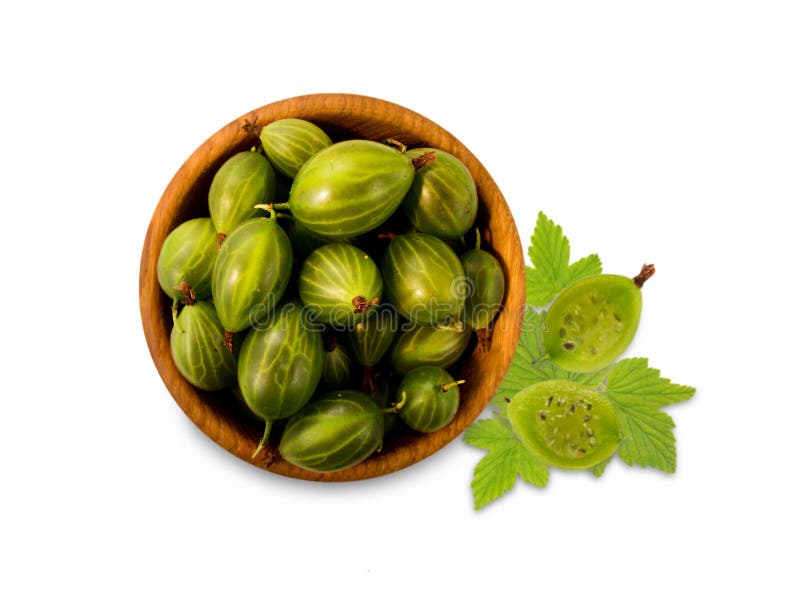 Ripe and tasty gooseberry isolated on white background. stock photo Ripe and tasty gooseberry isolated on white background. stock photo