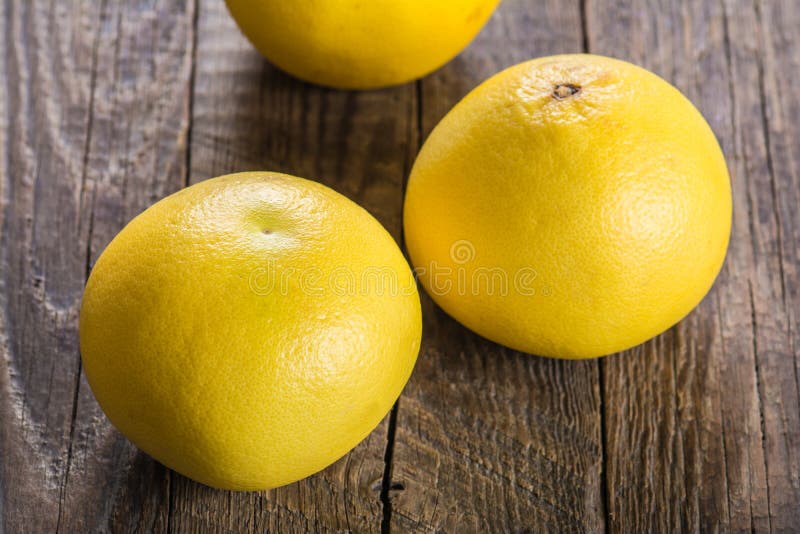Ripe yellow grapefruit