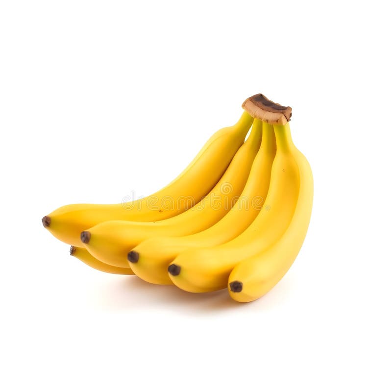Ripe żółty bananowy na białym tle ilustracji