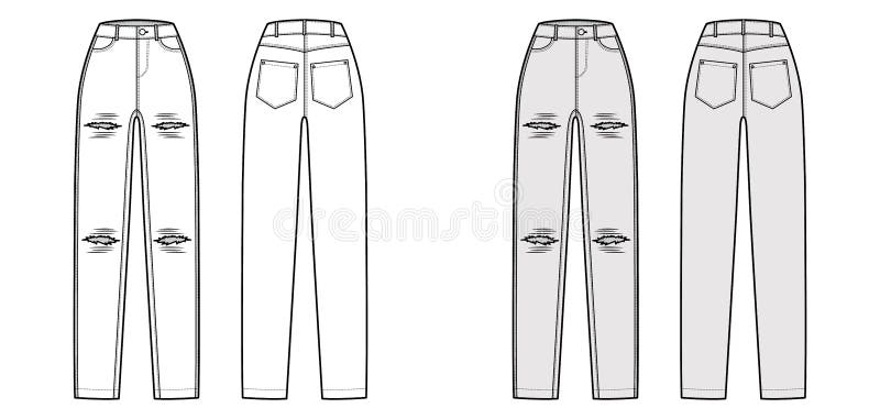 Ripped Jeans Stock Illustrations – 435 Ripped Jeans Stock Illustrations ...