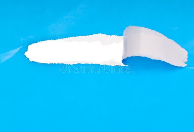 Ripped open paper stock photography