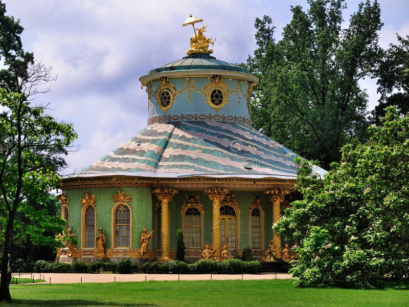 RippenstückTeehaus, Sanssouci, Potsdam Stockbild Bild von anziehung