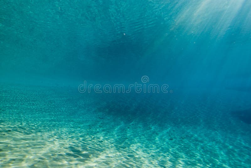 Ripples of sinlight underwater