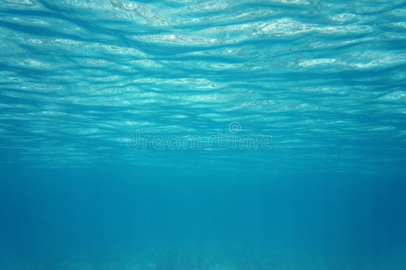 Ripples under water surface in the sea