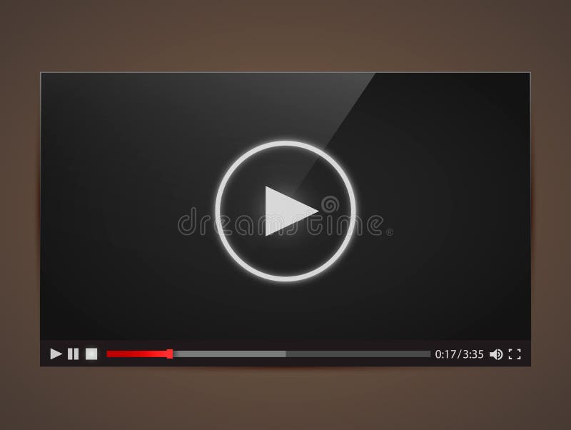 Riproduttore video moderno per il web illustrazione di stock Riproduttore video moderno per il web illustrazione di stock