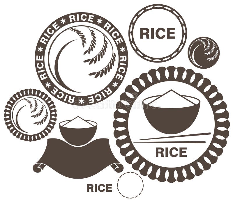 Rice. Isolated objects on white background. Vector illustration (EPS 10). Rice. Isolated objects on white background. Vector illustration (EPS 10)