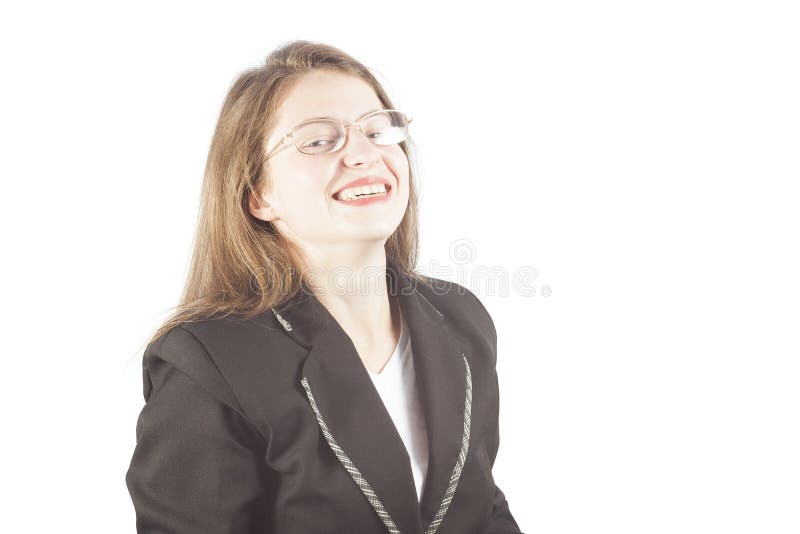 Risa de la mujer de negocios foto de archivo Risa de la mujer de negocios foto de archivo