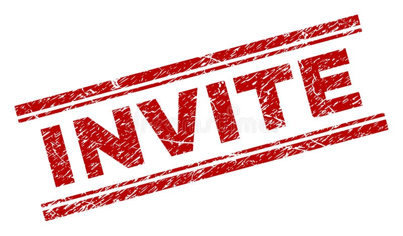 Riscado Textured CONVIDE o selo do selo ilustração royalty free
