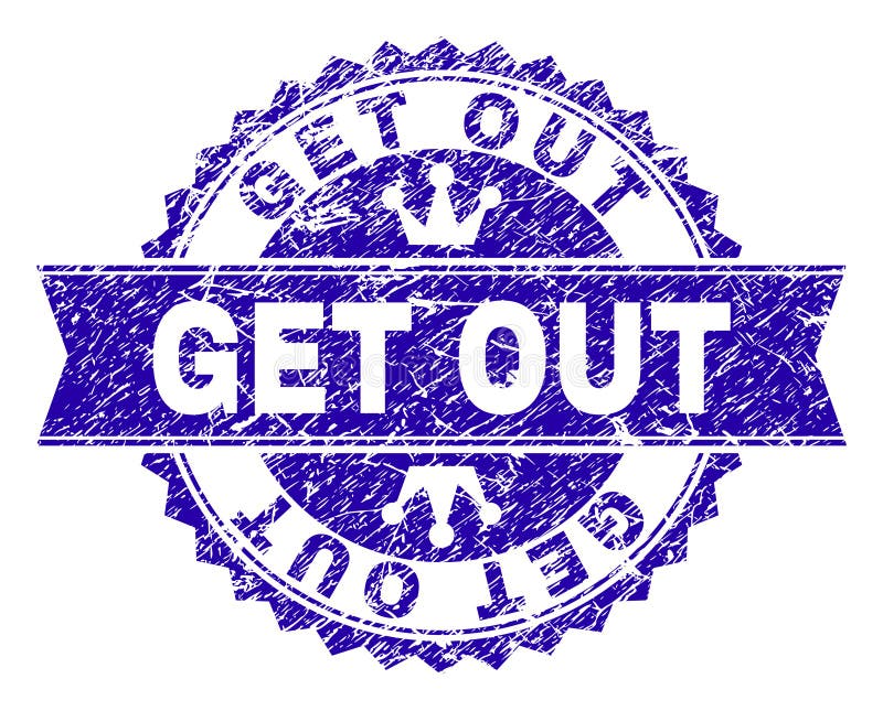 Riscado Textured SAIA do selo do selo com fita ilustração stock