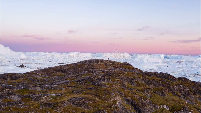 Riscaldamento globale - Iceberg groenlandese - Iceberg paesaggio dell'isola di Ilulissat Iefjord con icebergs