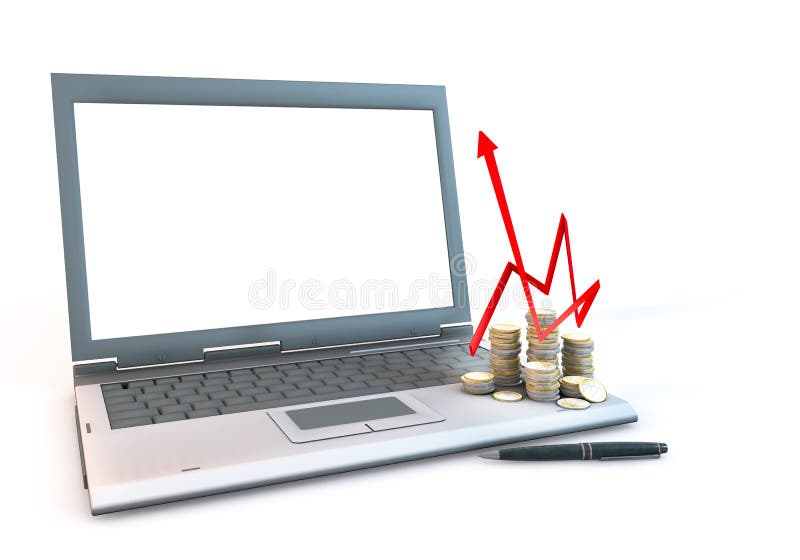 rischio del grafico 3d di affare online illustrazione vettoriale rischio del grafico 3d di affare online illustrazione vettoriale