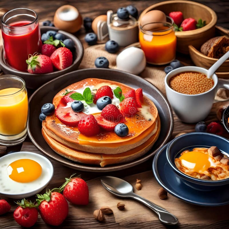 Rise and Shine Iconic Breakfast Delights for Every Appetite Stock