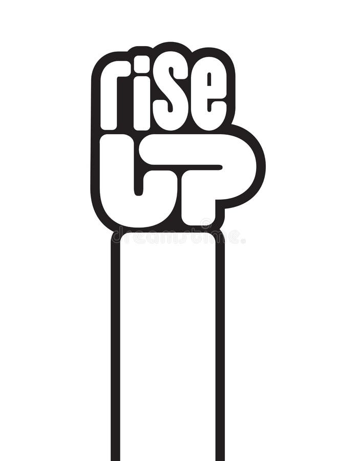 Rise Up raised fist protest design.