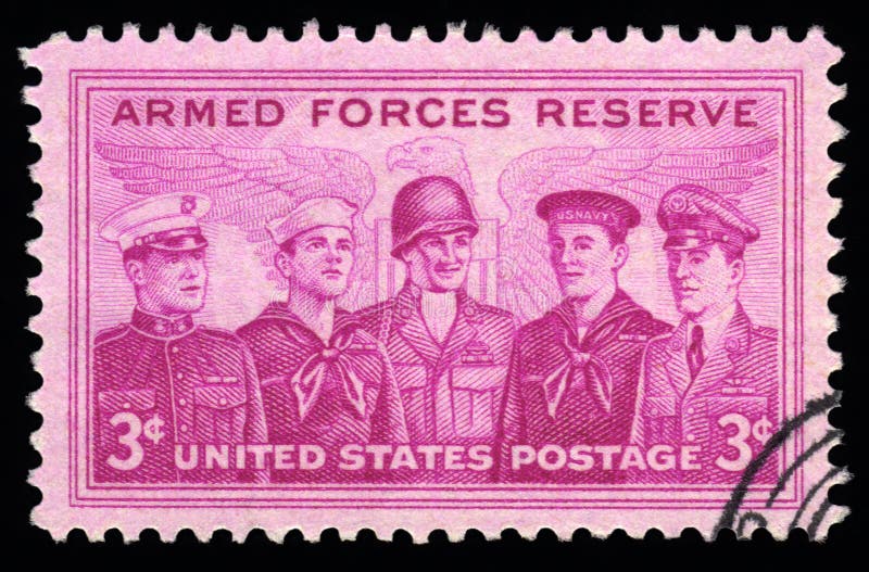 Riserva delle forze munite del francobollo dell'annata degli S.U.A.