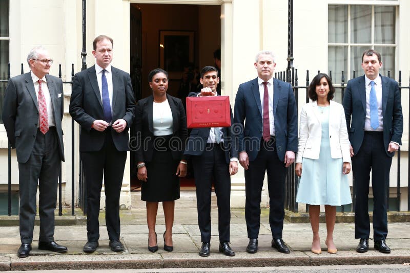 Rishi Sunak, Chancellor of the Exchequer, leaves No.11 Downing Street to present his budget at the H