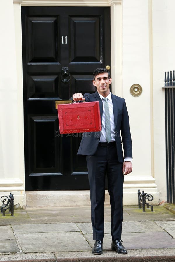 Rishi Sunak, Chancellor of the Exchequer, leaves No.11 Downing Street to present his budget at the H