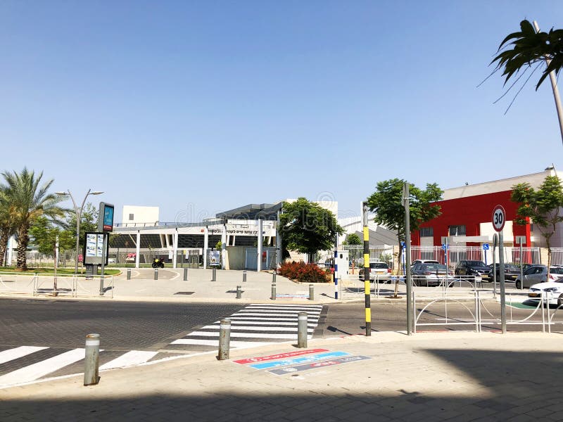 RISHON LE ZION, ΙΣΡΑΉΛ 207 Οκτωβρίου 2019: Δρόμοι και κτίρια στο Rishon Le Zion, Ισραήλ στοκ εικόνες