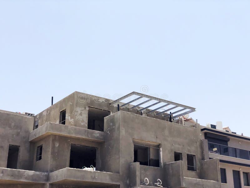 RISHON LE ZION, ΙΣΡΑΉΛ 207 Οκτωβρίου 2019: Κτίριο υπό κατασκευή στο Rishon Le Zion, Ισραήλ στοκ φωτογραφία με δικαίωμα ελεύθερης χρήσης