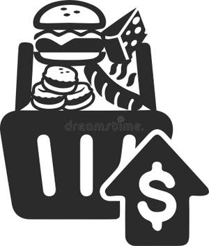 Rising Price For Food Icon High Price Food Price Hike Black Vector Icon Stock Vector Rising Price For Food Icon High Price Food Price Hike Black Vector Icon Stock Vector