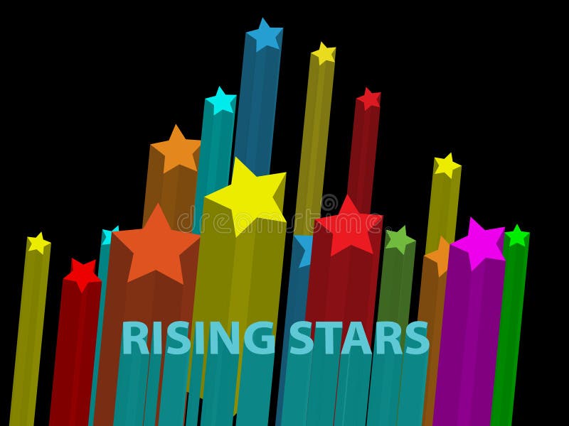 Rising star stock vector. Illustration of rising, bright - 61029810