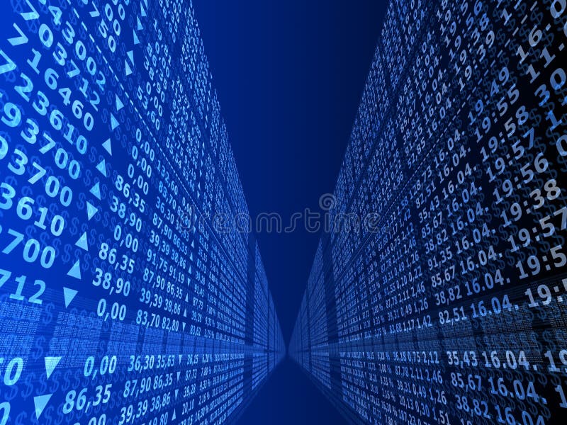 Rising stock numbers royalty free illustration