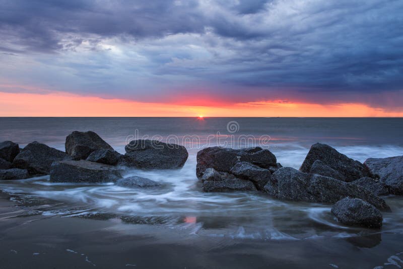 Rising Sun Charleston South Carolina Folly Beach stock image Rising Sun Charleston South Carolina Folly Beach stock image