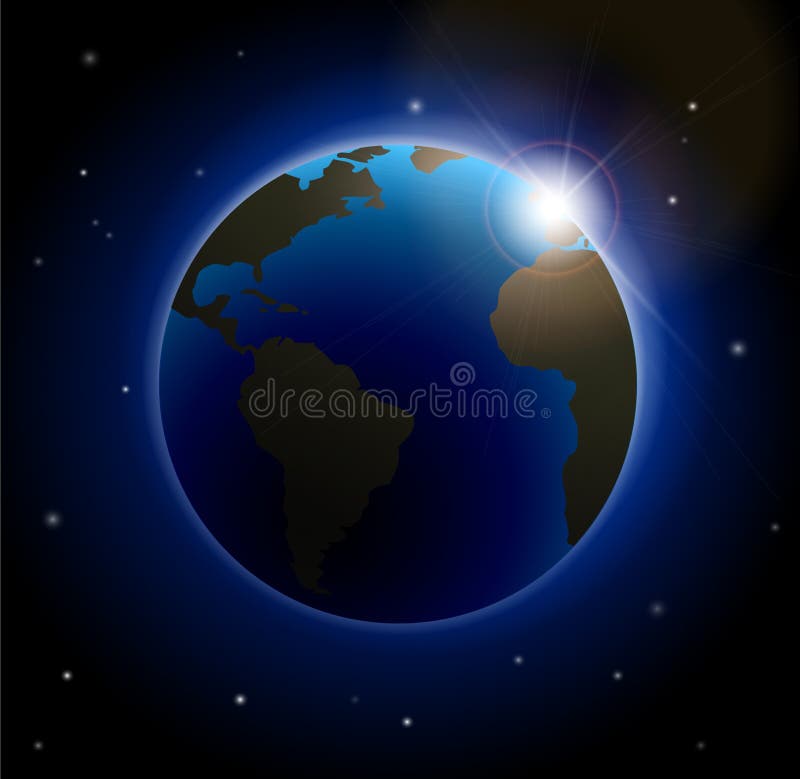 Rising Sun Over The Earth Royalty Free Stock Photos Image 20976928