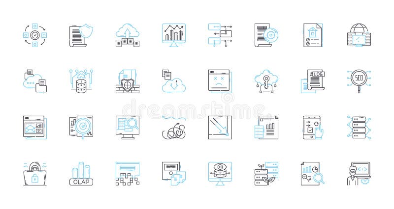 Risk Assessment Linear Icons Set. Probability, Threat, Hazard
