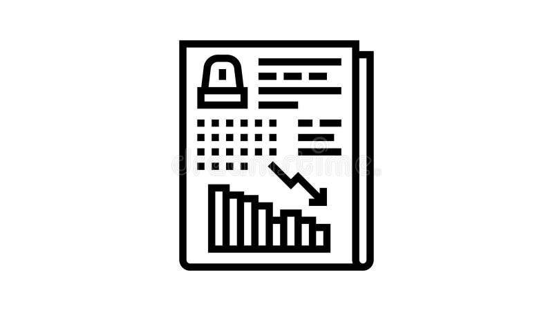 Risk assessment and reduction line icon animation
