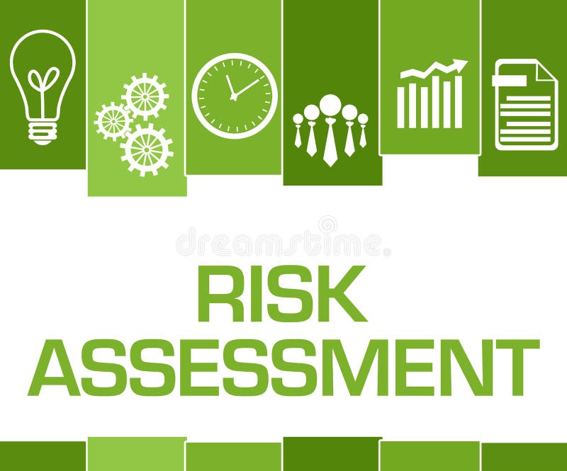 Risk Assessment Green Stripes Symbols Stock Illustration - Illustration