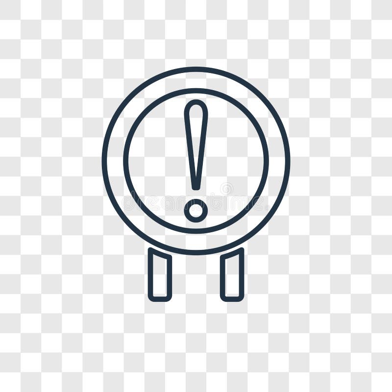 Risk Vector Icon Isolated On Transparent Background, Linear Risk Stock