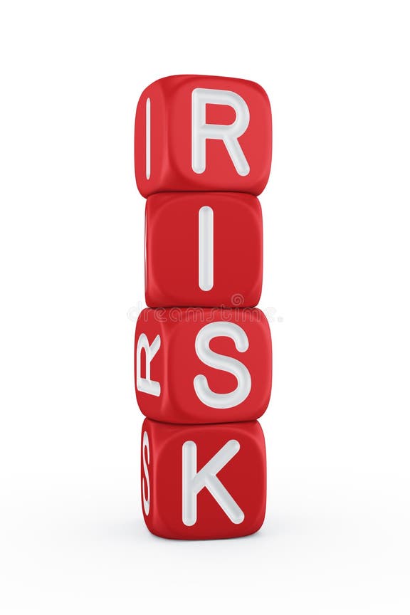 Risk dices stock illustration. Illustration of word, stacked - 21605366